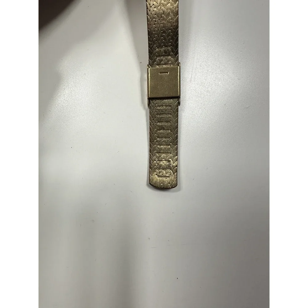 Geneva Gold Nugget Ladies‎ Watch Stainless Steel FLG Clasp 220566 Needs Battery